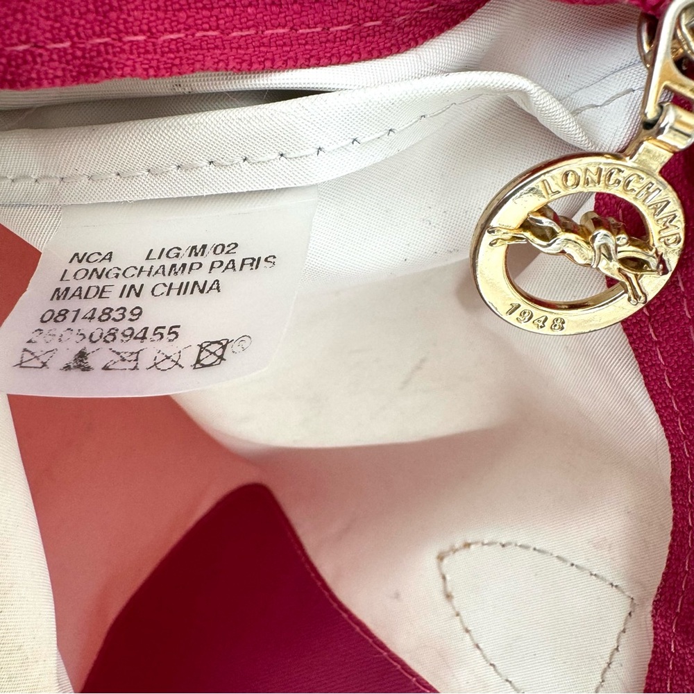 Longchamp Le Pliage Pink Nylon Leather Details Shoulder Bag Tote Bag - Picture 16 of 17